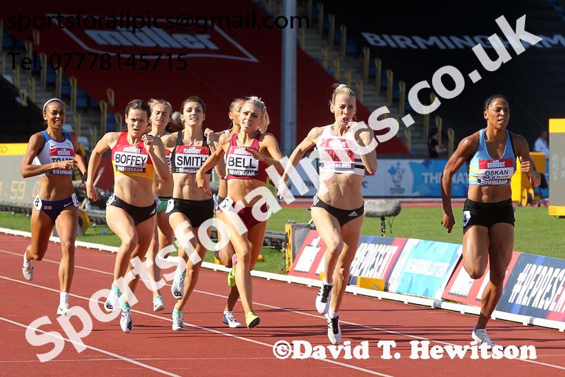 Womens 800 metres, 2019 Muller British Championships, Alexander Stadium, Birmingham. Photo: David T. Hewitson/Sports for All Pics